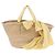 Borsa a mano VALENTINO in rafia beige e oro autentica bs36900V D'oro - vista 13