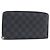 LOUIS VUITTON Damier Grafitte Zippy Organizer Long Wallet N63077 LV Auth 202603 Damier ebene