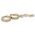 Orecchini Christian Dior metallo set da 3 tono oro Auth SW2808