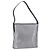 Céline CELINE Macadam Shoulder Bag PVC Leather Silver Black Auth 201404A Silvery