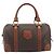 Céline Bolsa Boston CELINE Macadam Canvas PVC Couro Marrom Dourado Auth 203018 - vista 2