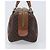 Céline Bolsa Boston CELINE Macadam Canvas PVC Couro Marrom Dourado Auth 203018 - vista 4