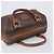 Céline Bolsa Boston CELINE Macadam Canvas PVC Couro Marrom Dourado Auth 203018 - vista 6