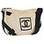 CHANEL Chanel Sports Shoulder Bag Canvas Beige Silver CC Auth BA15714 Argento