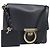 Borsa a tracolla Salvatore Ferragamo in pelle nera e oro Auth 199863A Nero D'oro