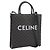Céline CELINE Triomphe Vertical Cabas Handtasche PVC Schwarz Gold Auth 202581V Golden