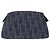 Pouch Christian Dior Trotter Canvas Flight Line Denim Navy Silver Auth 203039A Argento Blu navy - vista 3