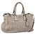 Borsa a mano Prada Gathered in pelle 2way Ivory Silver Auth 202895A Argento Crudo