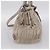 Borsa a mano Prada Gathered in pelle 2way Ivory Silver Auth 202895A Argento Crudo - vista 4