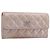 Portafoglio CHANEL Matelasse Canvas Rosa Argento CC Auth 202732