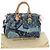 Borsa LOUIS VUITTON Monogram Denim Patchwork Speedy 30 Blu M95380 Auth 202605SM - vista 12