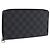LOUIS VUITTON Damier Graphite Zippy Organizer Long Wallet N63077 LV Auth 197913A Damier ebene