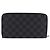 LOUIS VUITTON Damier Graphite Zippy Organizer Long Wallet N63077 LV Auth 197913A Damier ebene - vista 3