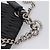 Borsa a tracolla Miu Miu Matelassé con catena in pelle nera e argento Auth 203216V Nero - vista 9