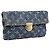 LOUIS VUITTON Monogram Denim Pochette Plat Clutch Bag Blue M95007 Auth 202197V