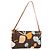 Borsa a tracolla Miu Miu Canvas Brown Gold Auth 197448A Marrone D'oro