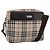 BURBERRY Nova Check Schultertasche Canvas Beige Silver Auth 202667 Silber