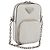 PRADA Schultertasche mit Kette aus Leder Weiß Silber Auth 202662