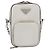 PRADA Schultertasche mit Kette aus Leder Weiß Silber Auth 202662 - Ansicht 2