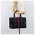 Borsa Boston GUCCI Micro GG Canvas Sherry Line Navy Gold Auth 203400A D'oro Blu navy - vista 22