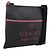 Borsa a tracolla GUCCI PVC Black Silver 162904 Auth 200985V Nero Argento