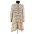 Tory Burch Seidenkleid Ecru Roh