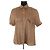 Camisa Chanel de lino marrón M Castaño