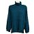 Fendi Rollkragenpullover aus Mohair- und Wollstrick in Dunkelblau-Grün mit FF Zucca Logo-Muster