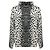 Alaïa Alaia Chenille-Strickpullover mit Animal-Print Grau / Schwarz