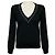 Givenchy V-Ausschnitt Wollstrickpullover langärmlig in Schwarz / Silber mit Perlenverzierung