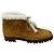 Stivaletti Manolo Blahnik in camoscio Tan / Ivory foderati in shearling con suole lug Cammello - vista 2