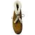 Stivaletti Manolo Blahnik in camoscio Tan / Ivory foderati in shearling con suole lug Cammello - vista 4