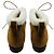 Stivaletti Manolo Blahnik in camoscio Tan / Ivory foderati in shearling con suole lug Cammello - vista 5