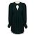 Mini abito Zimmermann verde scuro in crepe con cutout, keyhole e maniche lunghe