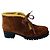 Prada Stiefeletten aus Wildleder Brown / Tan, shearling-gefüttert, mit Lug-Sohlen Braun - Ansicht 2