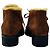 Prada Stiefeletten aus Wildleder Brown / Tan, shearling-gefüttert, mit Lug-Sohlen Braun - Ansicht 5