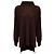 Autre Marque Peter Do Asymmetrischer Rollkragenpullover aus Wollstrick in Braun