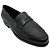 Mocassini Santoni in pelle martellata nera Nero