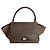 Céline Trapeze Large Lederhandtasche mit Tragegriff Beige