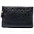 Clutch Chanel Gabrielle O Case Large in Vitello Invecchiato Nero