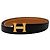 Cintura reversibile Constance H Hermès in pelle Box Calf e Courchevel nera Nero