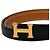 Cintura reversibile Constance H Hermès in pelle Box Calf e Courchevel nera Nero - vista 6