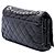Borsa a Tracolla Chanel Medium Quilted Calfskin Soft Elegance Flap Nera Nero - vista 2