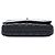 Borsa a Tracolla Chanel Medium Quilted Calfskin Soft Elegance Flap Nera Nero - vista 3