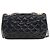 Borsa a tracolla Chanel Paris Salzburg Medium in vernice e pelle di capra blu con occhielli CC - vista 2