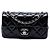 Borsa a tracolla Chanel Extra Mini Rectangular Classic Patent Single Flap Nera Nero