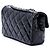 Borsa a tracolla Chanel Extra Mini Rectangular Classic Patent Single Flap Nera Nero - vista 2