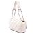 Borsa a tracolla Chanel CC Double Stitch in pelle di agnello bianca Single Flap Bianco - vista 2