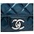 Borsa a tracolla Chanel Medium Quilted Glazed Calfskin Coco Pleats Flap Blu - vista 5