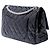 Borsa a tracolla Chanel Reissue 2.55 Double Flap 226 in vernice matelassé nera Nero - vista 2